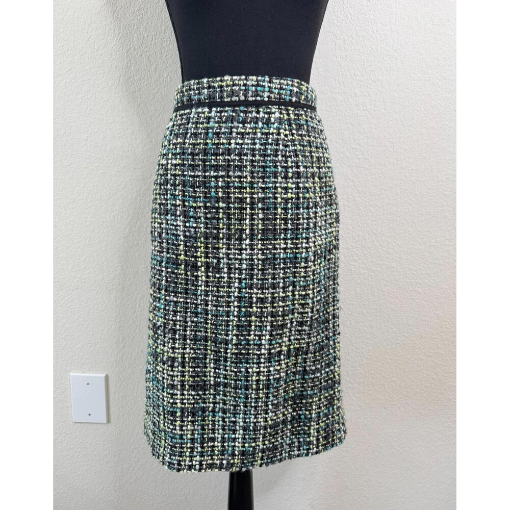 Sandro Paris Tweed Pencil Skirt Bouclé Textured Sz 14‎ Academia Preppy Career